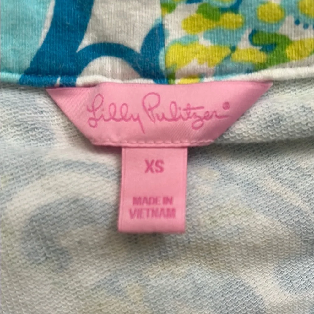 Lilly Pulitzer Blue and Green Patterned Top - Picture 2 of 5